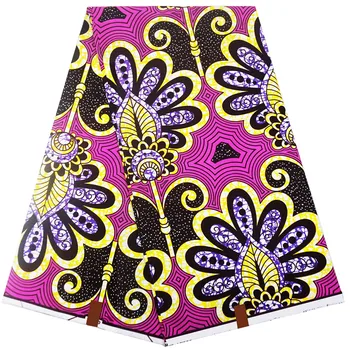 

Ankara African wax fabric real wax prints fabric 100% cotton Sewing dress material batik cloth fashion design wax 6 yard