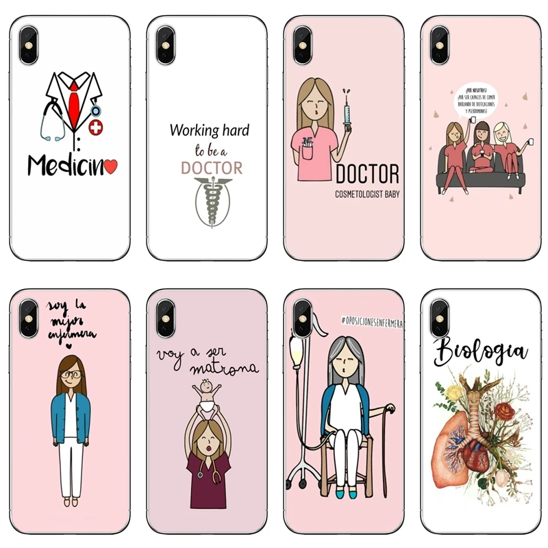 Мультяшный медсестра медицинская медицина для Samsung Galaxy S10 Lite S9 S8 S7 S6 edge Plus S5 S4 Note 9 8 5