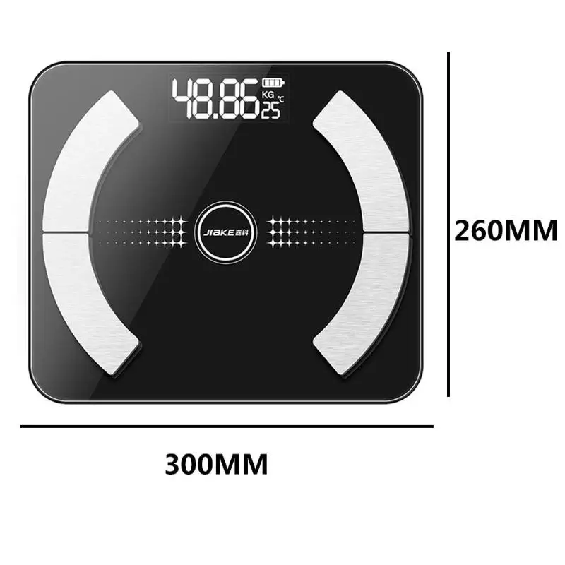 Весы для ванной с Bluetooth, зарядка через usb, Цифровые Смарт-весы для голоса и жира, красивый внешний вид, новая функция