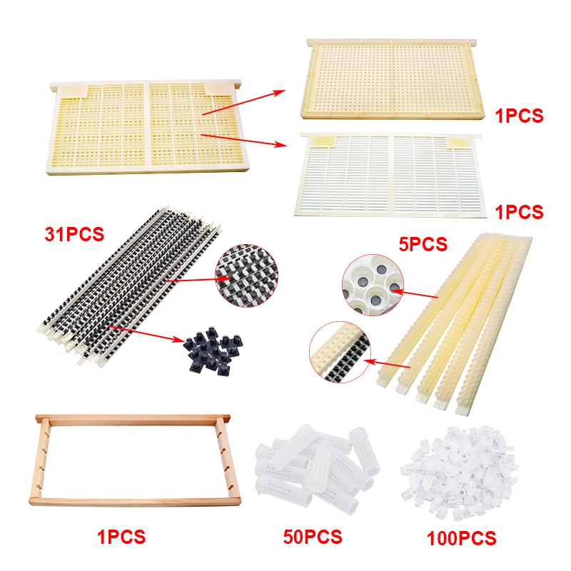 

No Graft Queen Rearing Kit Complete CQR-3C Queen Rearing System for Queen Rearing and Royal Jelly Producing Queen Rearing Kit