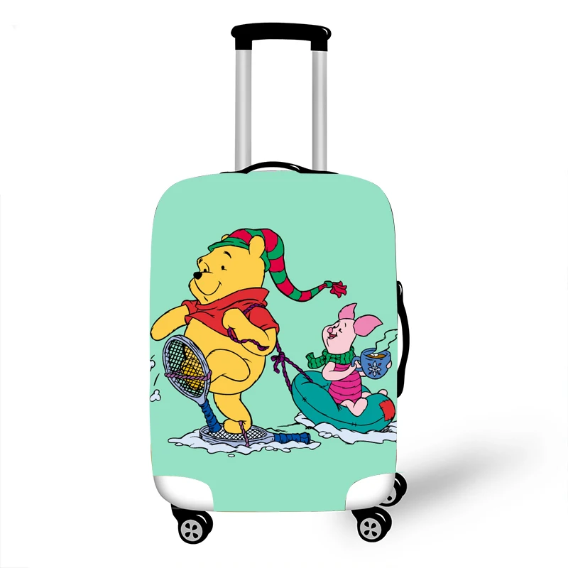 Эластичный Защитный чехол для багажа, защитный чехол для чемодана, чехлы на колесиках, Чехлы, 3D аксессуары для путешествий с рисунком пуха T620 - Цвет: F