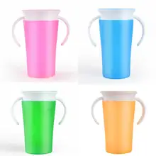 260ml Babies Training Miracle Cups With Handles 360 Degree Drink Prevent Leaking Spilling Cup