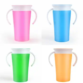 

260ml Babies Training Miracle Cups With Handles 360 Degree Drink Prevent Leaking Spilling Cup