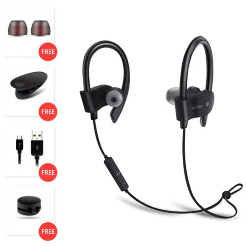 Black 56S наушники-вкладыши для Bluetooth V5.0, беспроводная bluetooth-гарнитура, bluetooth-гарнитура для спортивной одежды - Цвет: Black