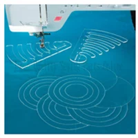 Лоскутная линейка Дрезден пластина шаблон Набор для бытовых швейных машин частей 1 Набор = 7 шт# DPT-7