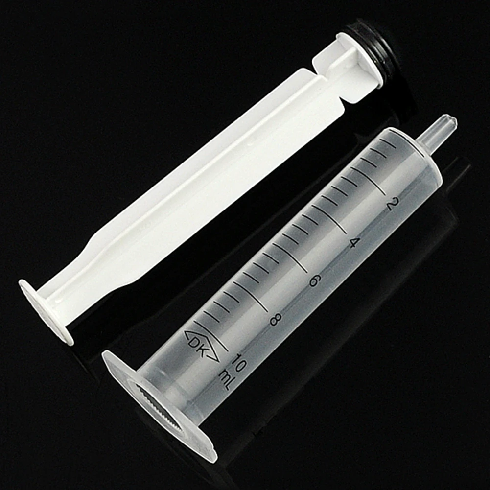 5Pcs 10ml Plastic Syringe Translucent Syringe Analyze Disposable Measuring Nutrient Hydroponics Solute Mixture Ink Cartridge