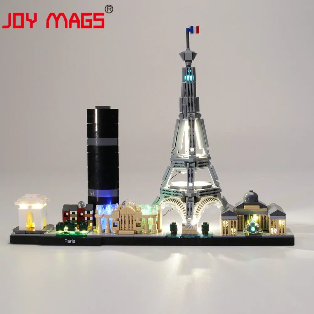 

Набор строительных блоков JOY MAGS со светодиодной подсветкой для архитектуры 21044 г. В Париже (без модели), игрушки для детей
