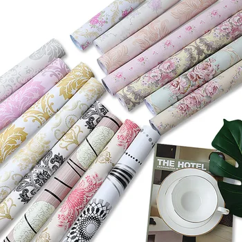 

Self-adhesive European Damascus Waterproof Wall Paper Wallpaper Self-adhesive Bedroom Decoration College Dormitory Bedroom