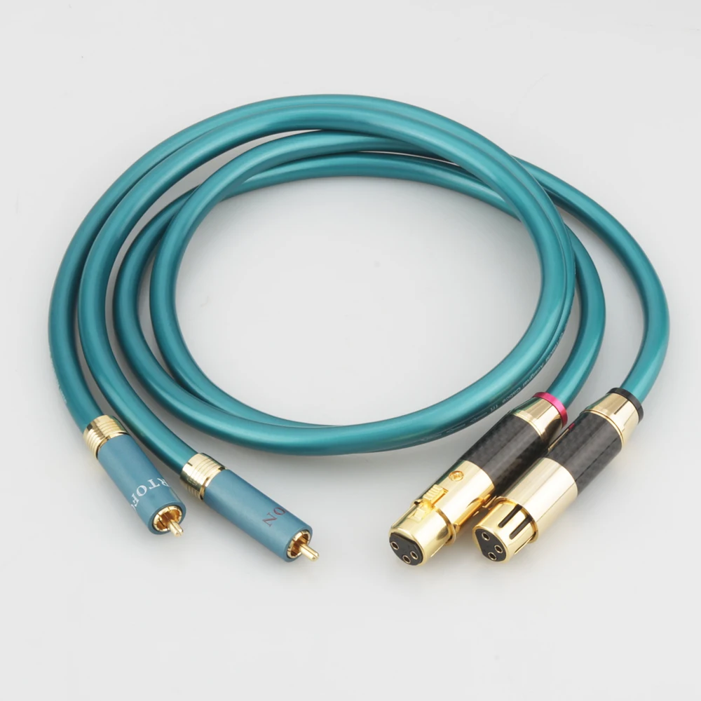 

1 pair Ortofon Hifi XLR Male Female to RCA Male Cable High Purity OCC Hifi 2 Rca to 2 Xlr Cable