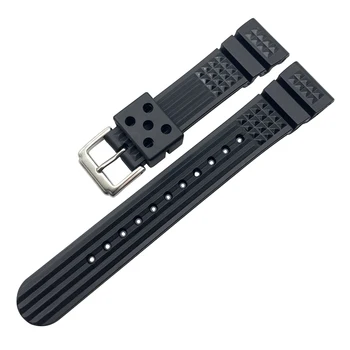 

New For Sharkey MM300 SBDX001/012/01 6105 SOFT Rubber Waffle Watch Band 22MM DIY Replace + Tool