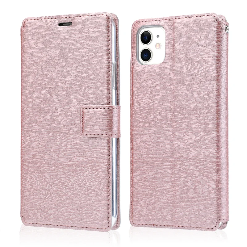 Магнитный флип чехол для iPhone 11 Pro Max ультратонкий кожаный бумажник держатель карт