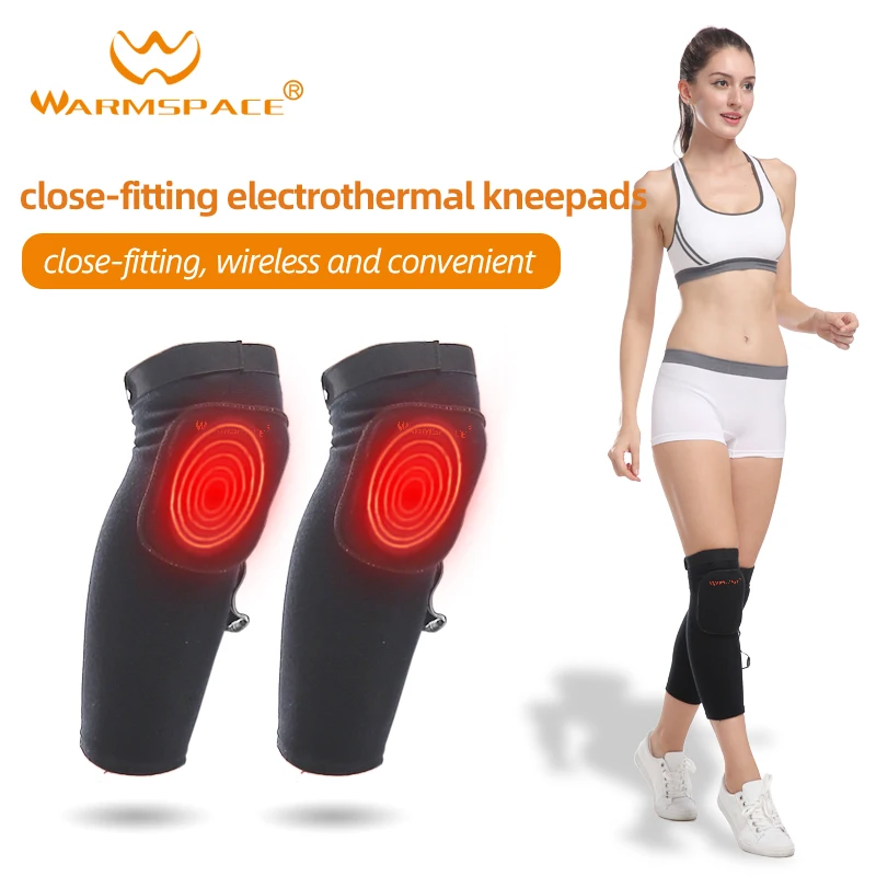 Sport Cotton Heated Kneepad Warmspace Wraps Knee Braces Leg Supports