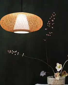 

Chinese Vintage Handmade Bamboo Chandelier Lighting Rattan Lamp Garden Restaurant Bedroom Cafe Bar Lounge Lighting