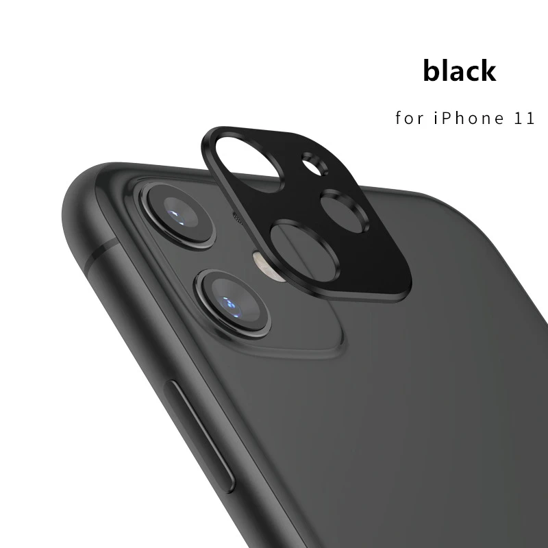 Металлический защитный чехол для объектива мобильного телефона для iPhone 11 Pro Max, защита для объективов камеры, бампер, кольцо, чехол, задняя крышка для смартфона - Цвет: matte black