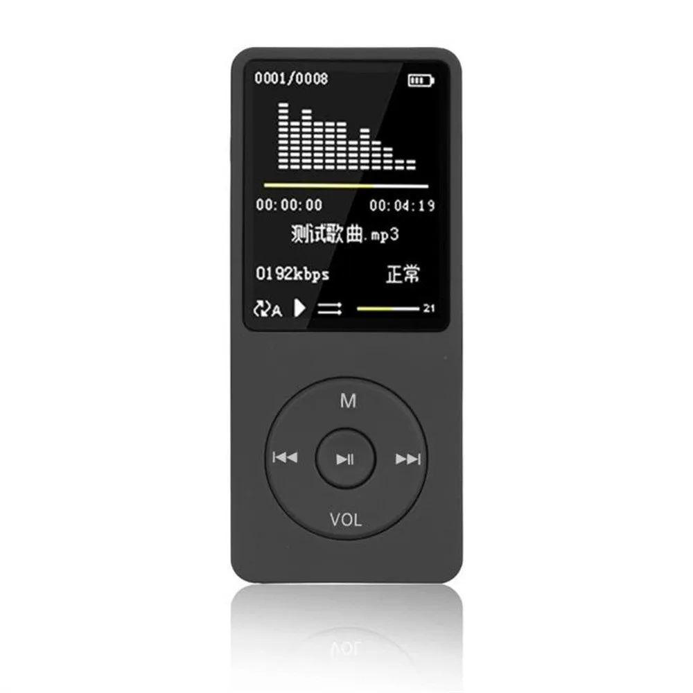 MP3 Walkman Hifi плеер USB мини MP3 плеер с ЖК-экраном Поддержка FM рекордер TF карта спортивные музыкальные наушники MP3-плеер# T10G - Цвет: Black