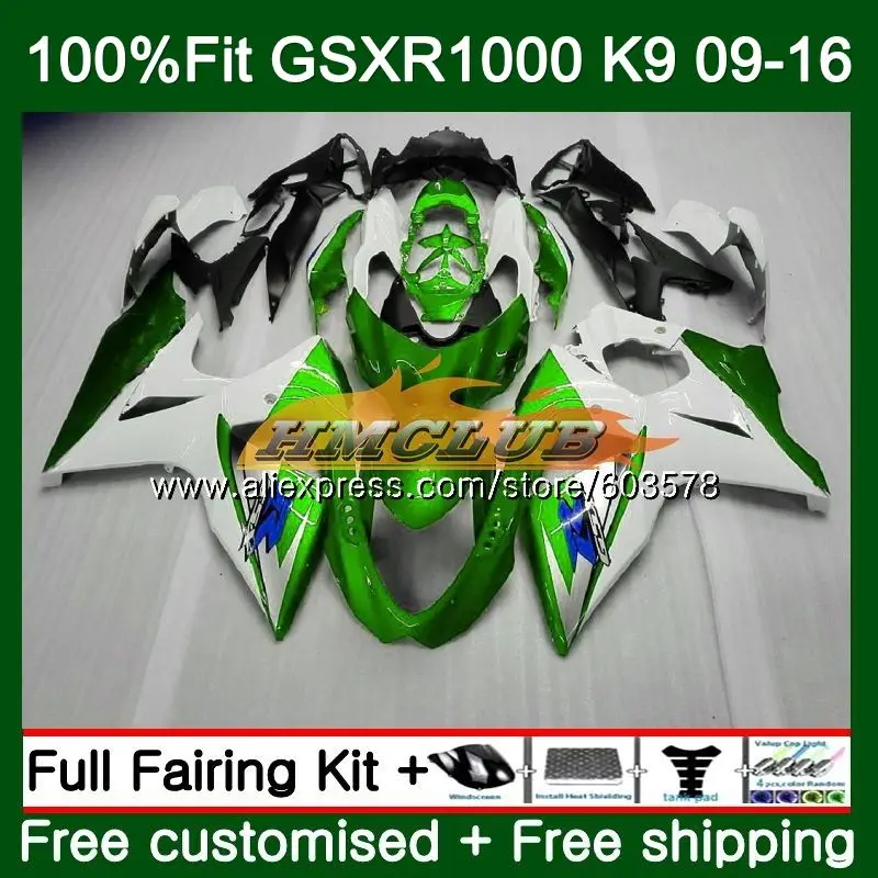 Инъекции для SUZUKI GSXR 1000 09, 10, 11, 12, 13, 14, 15, 16 лет 13CL. 54 K9 GSXR1000 2009 2010 2011 2012 14 светло-зеленый обтекатель
