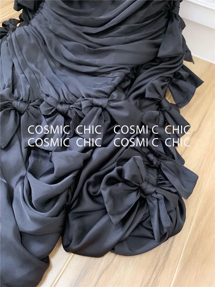 Cosmicchic элегантные сексуальные нестандартные платья с бантом и открытыми плечами, мини платья для вечеринок, косой воротник, фонарь, длинный рукав, облегающее розовое платье