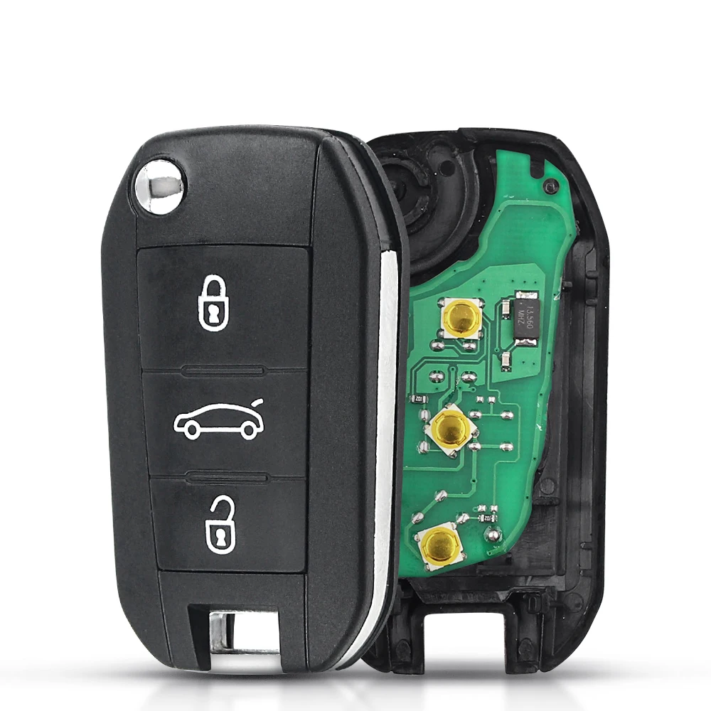 KEYYOU 433MHZ ID46 CAR REMOTE KEY FLIP FOR PEUGEOT 208 2008 301 308 5008 508 FOR CITROEN C4L HELLAFLUSH UNCUT HU83 VA2 BLADE