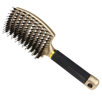 

Boar Bristle Hair Brush-Curved And Vented Detangling Hair Brush For Women Long,Thick,Thin Curly Hair Vent Brush Gift Kit,1 pcs