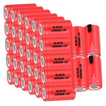 

34 pcs SC 1500mah 1.2v battery NICD rechargeable batteries for makita bosch B&D Hitachi metabo dewalt for electric screwdriver