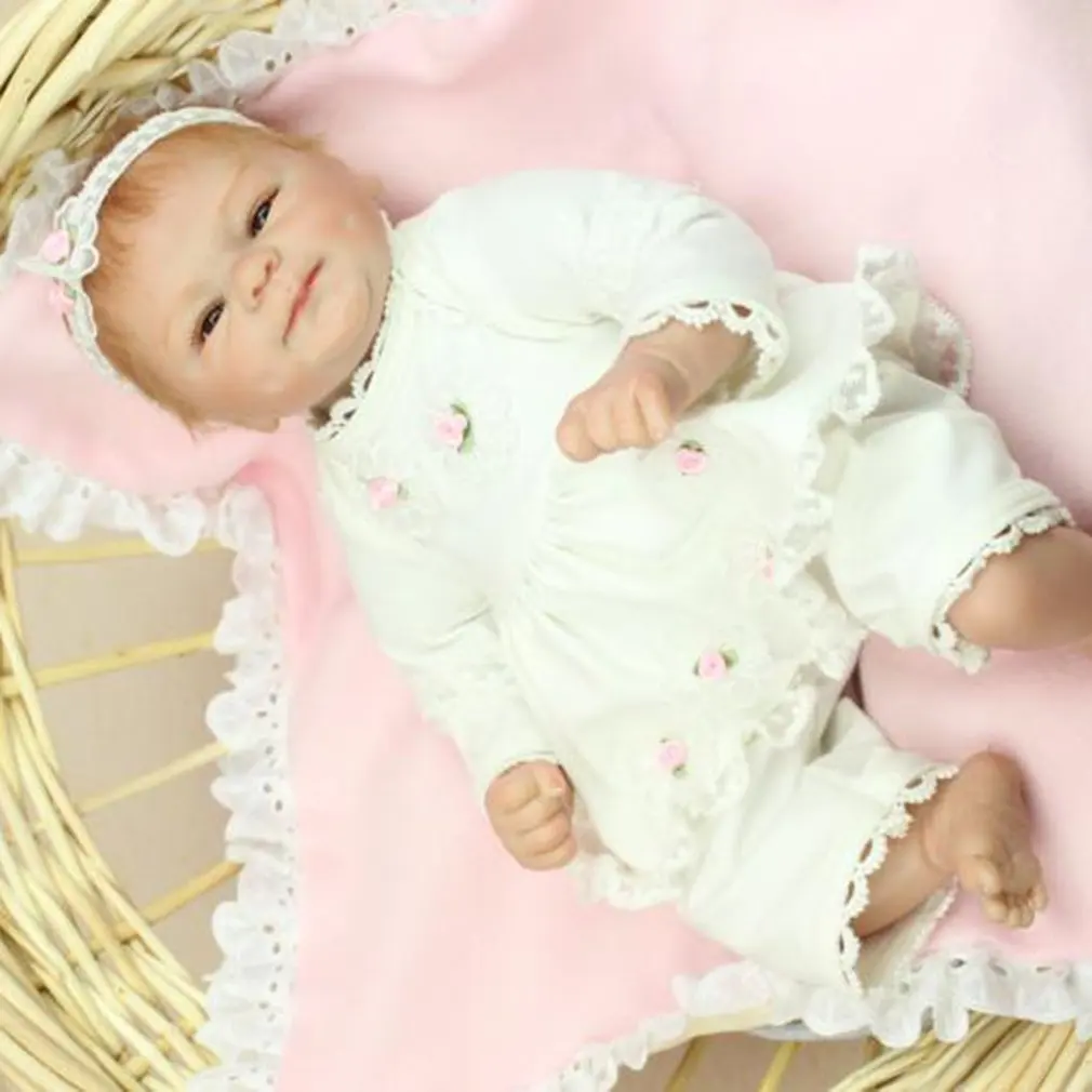 

42cm Clever Reborn Baby Dolls With Lovely Clothes Children Gift Cloth Body Silicone Arms Legs Doll Imitation Baby Lifelike Dolls