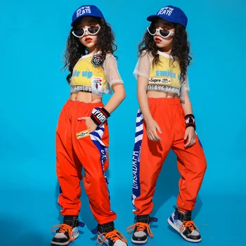 

3pcs/set Ballroom Dancing Costumes Street Wear Hip Hop Children Jazz Dance Costumes for Girls Competition Show Clothes Dancewear