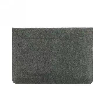 

13 Inch Home Office Buckle Closure Full Protection Multifunction Portable Felt Laptop Sleeve Case Anti Scratch Lightweight Solid