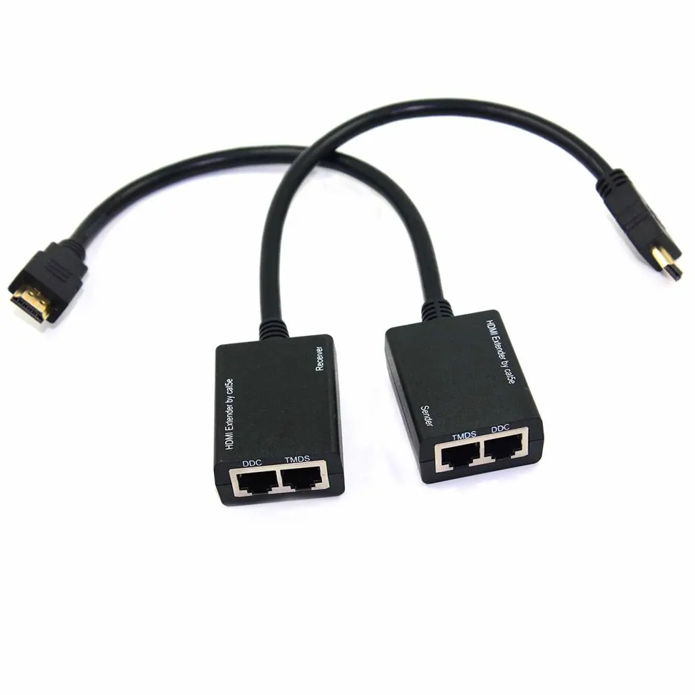 Практичный HDMI по RJ45 CAT5e CAT6 LAN Ethernet балун расширитель повторитель до 100 футов 1080P Высокая производительность