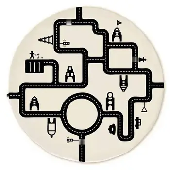 

Kids Baby Game Pad Infants 26 Letters/Cotton Round Crawling Mat Play Game Pad Children Room Baby Carriage Decoration Blanket