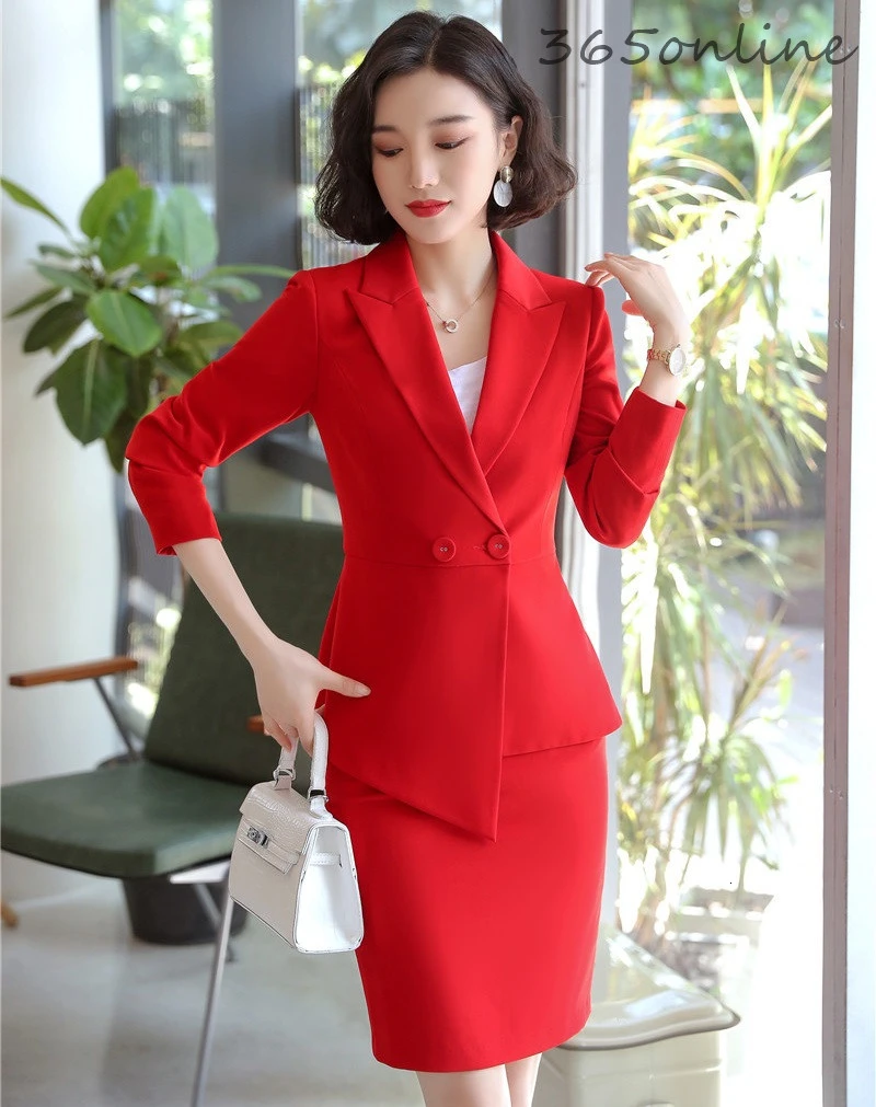 

Newest Arrival Spring Autumn Formal Women Business Suits Ladies Work Wear Pantsuits Uniform Designs Professional Career Blazers