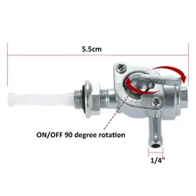 Motorcycle Switches Petcock 2-3KW Fuel On/Off Valve for 1/4" Hose Tap Generator Engine Fuel Tank