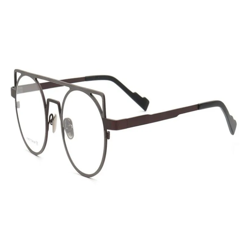 Чистый титан, Ретро стиль, унисекс, модная новинка, полная оправа, круглая оправа, близорукость, очки, прозрачные линзы, фирменный дизайн, оптические очки