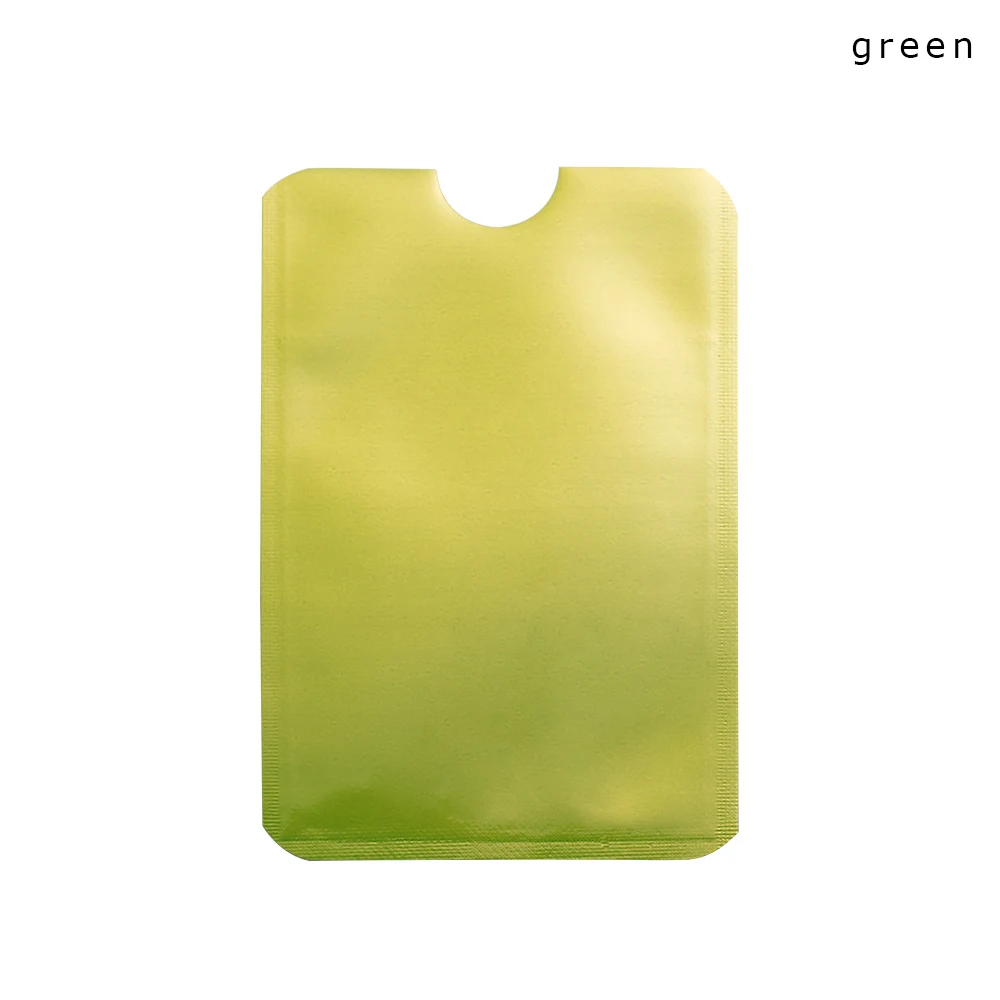 Style 3-green 5 шт., защита от кражи для RFID, защита для кредитных карт, блокировка, держатель для карт, рукав, кожаный чехол, Защита, Чехол для банковских карт, новинка - Цвет: Style 3-green