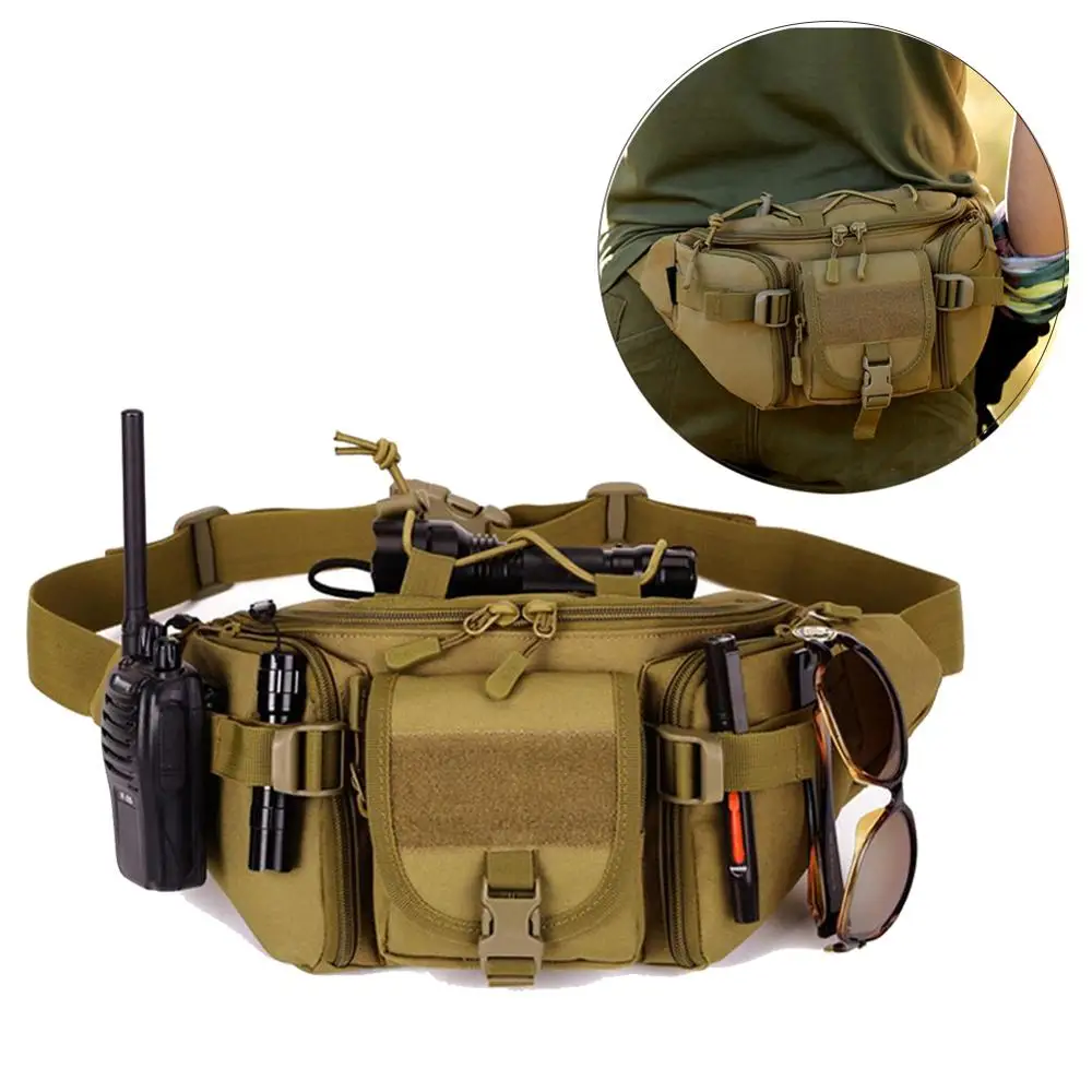 Тактическая поясная сумка с системой Molle нейлоновая водонепроницаемая военная