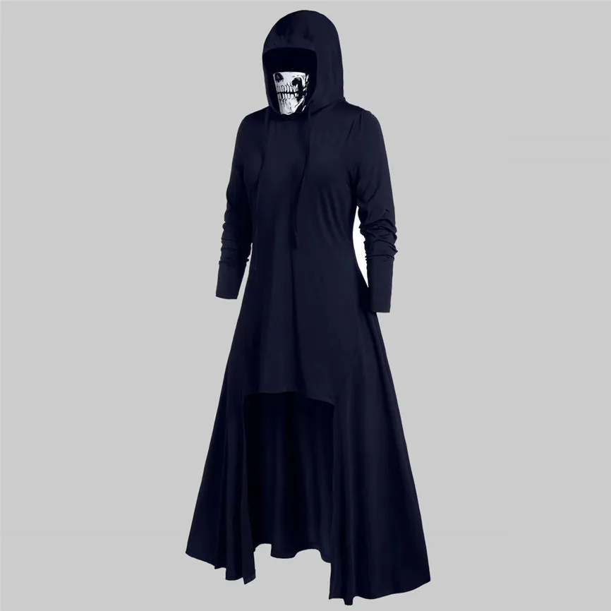 Платье женская маска на Хеллоуин в виде черепа чистый цвет пуловер с длинным
