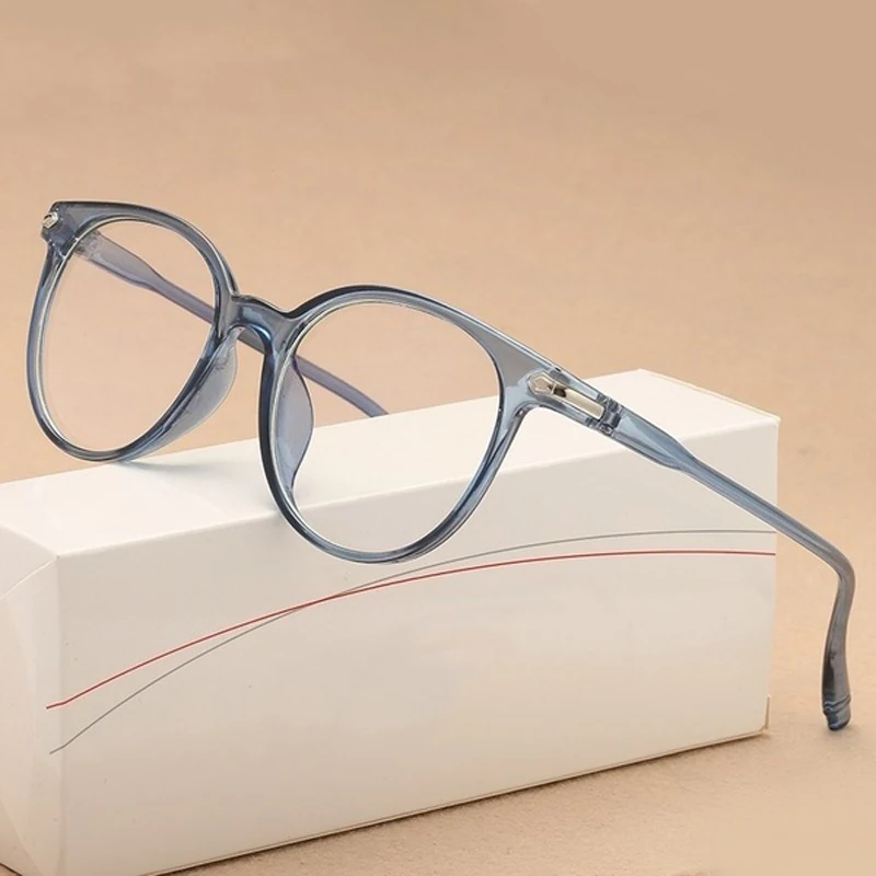 blue filter glasses European and American New Fashion Ladies Glasses Transparent Computer Game Glasses Retro Comfortable Anti-blue Literary Glasses glasses to protect eyes from screen