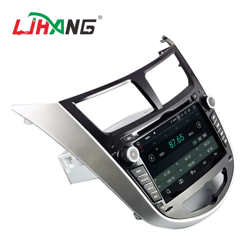 Discount LJHANG Android 9.0 Car Radio DVD Player For Hyundai Solaris Verna Accent 2011-2016 Multimedia Stereo Head Unit GPS Wifi 8 Core 3