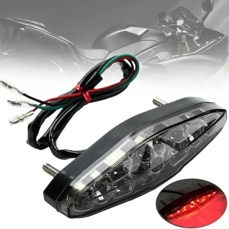 Motorcycle Rear Tail Stop Red Light Lamp for Dirt Taillight Rear Lamp Braking Light Auto Accessories Motorcycle Decorative Lamp