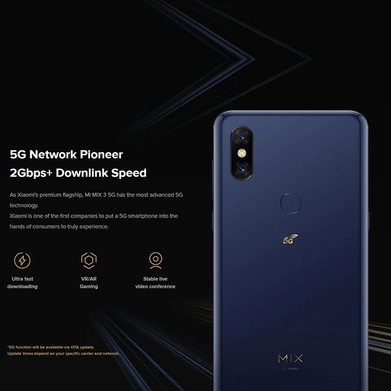 Глобальная версия мобильного телефона Xiaomi mi x 3 5G 6 Гб 64 Гб/128 ГБ Восьмиядерный
