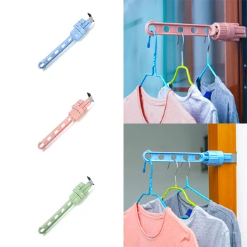

5-Hole Portable Drying Rack Indoor Drying Rack Window Frame Travel Dormitory Drying Hook Hanging Rod Travel Hotel Home Ornaments