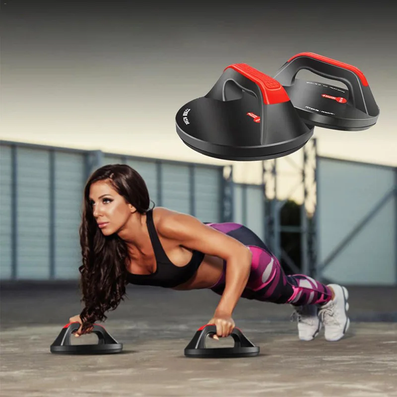

Rotatable Push Up Bars Non-Slip Push-up Stands Comfort Grips Circular Push-up Bracket Base Fitness Body Building Equipment