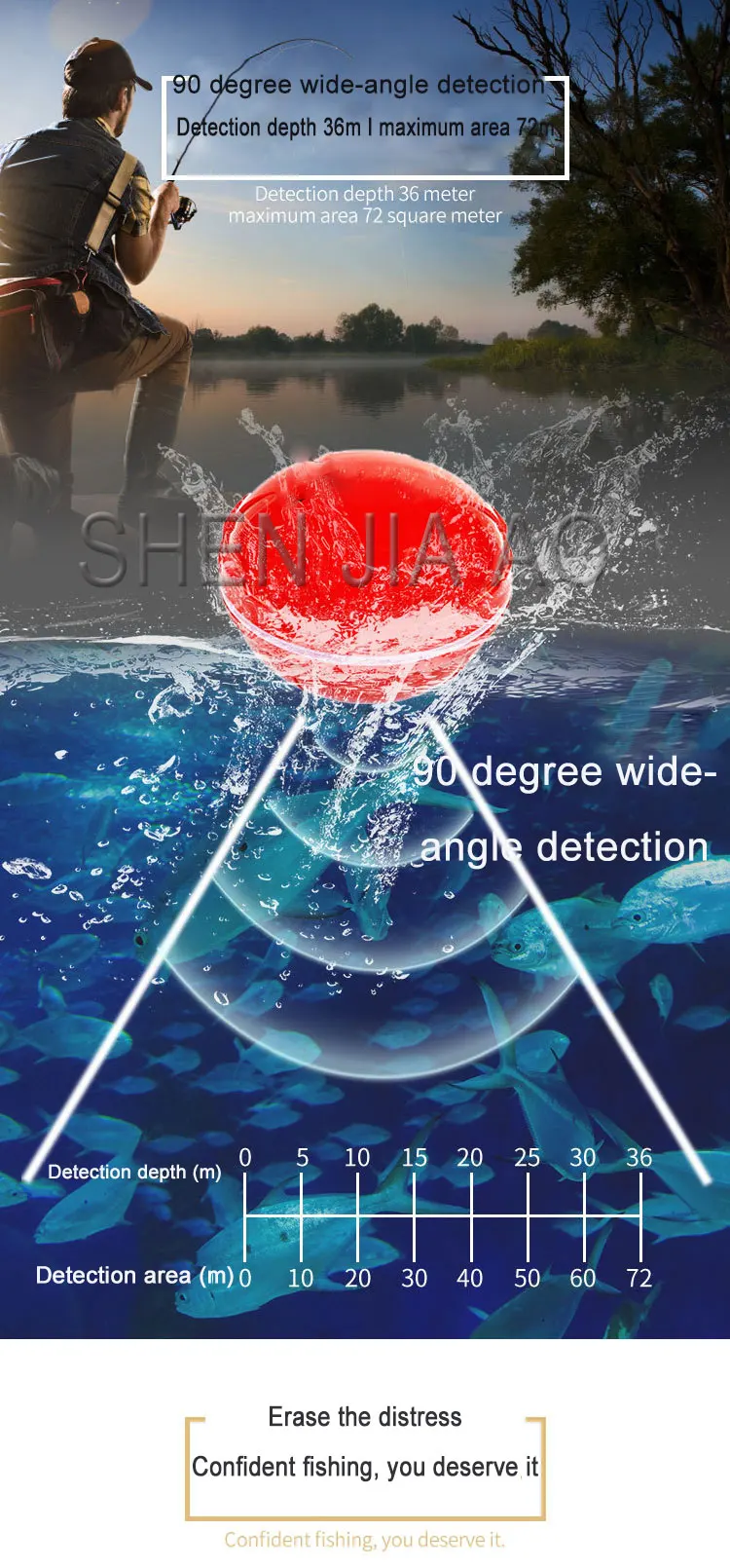 sem Fio Portátil de Alta Definição Inteligente Inventor de Peixes Sonar Profundidade Sonar Radar de Peixes Pesca Sonar Inventor de Peixes F3-c Localizadores de peixe 4 radar de peixes pesca sonar inventor de peixes