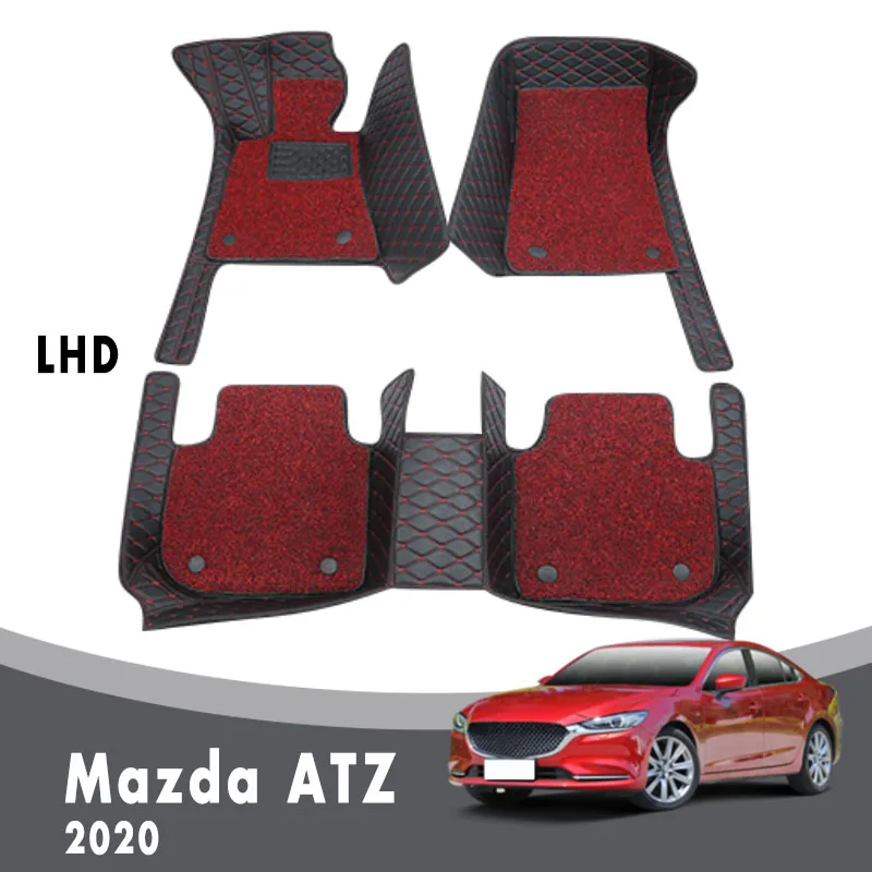 Роскошные двухслойные автомобильные коврики с проволочной петлей для Mazda 2020