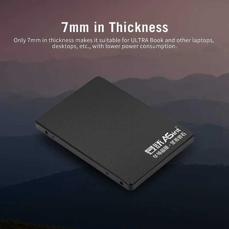 ASint SSD 2,5 дюймов SATA3 SSD 128 ГБ AS518 твердотельный накопитель для настольных ПК 7 мм