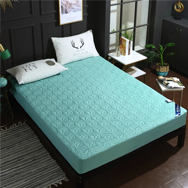 Непромокаемое покрывало утолщение плюс хлопок ткань покрывало для кровати для детей wetting покрывало кровати может лучше защитить ваш матрас - Цвет: green