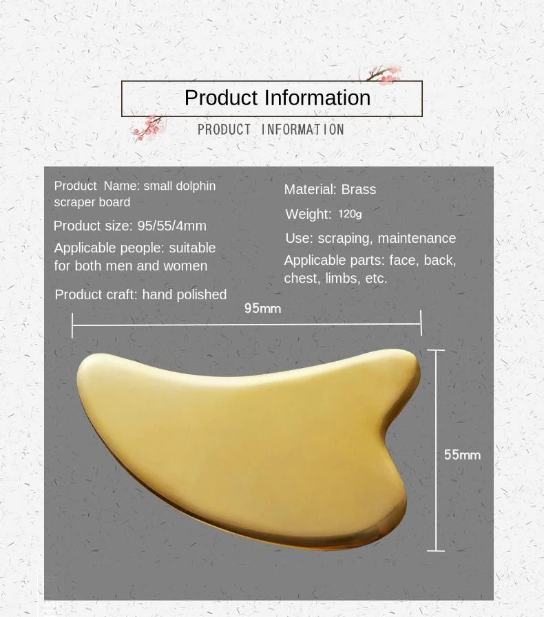 Чистая медь латунь Gua Sha скребок Инструмент для массажа тела Guasha Массажер для задней руки традиционный Китай спа скребок для иглоукалывания