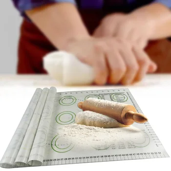 

58.5*38.5cm Thicken Dough Silicone Mat Large Kneading Pad With Scale Cake Pastry Oven Baking Mat Household Kitchen Accessories