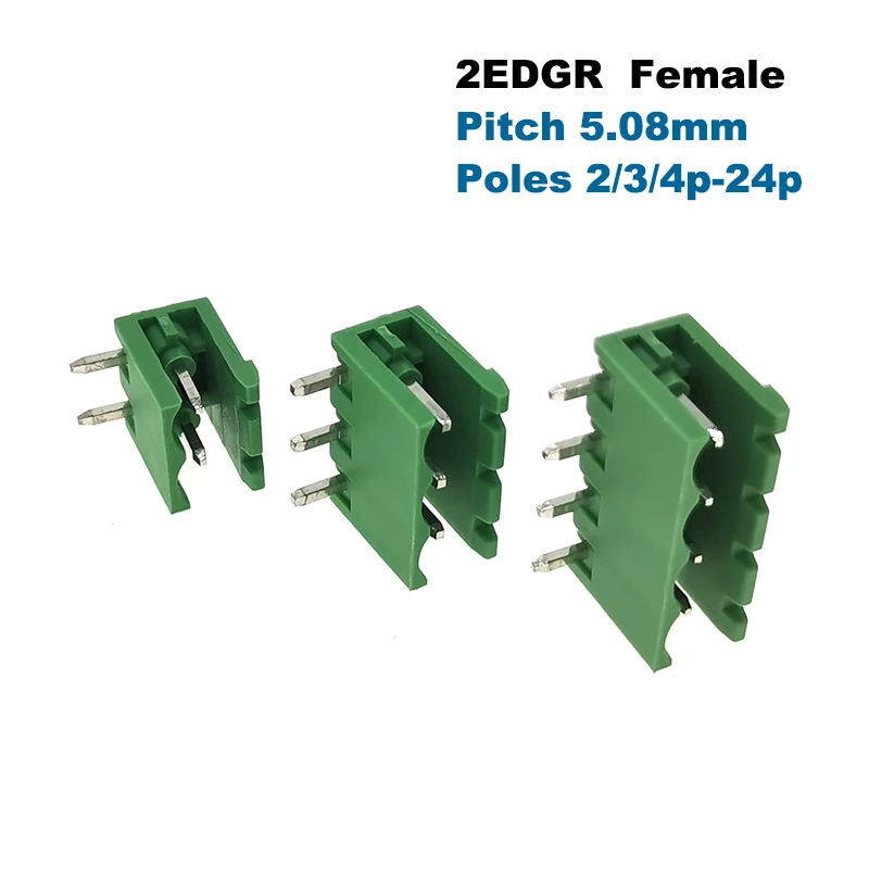 20 шт. подключаемый винтовой клеммный блок PCB коннектор с шагом 5 08 мм 2/3/4/5/6/7/8/9/10Pin