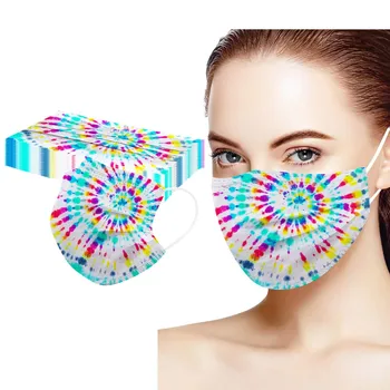 

50PCS Mask Disposable Face Mask Unisex 3-layer filtration Breathable Dustproof Protective adult Mask Navidad Fast Delivery#30