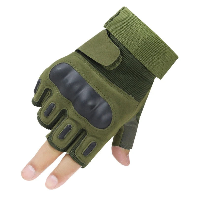 Жесткие тактические перчатки половинный сустав пальца армейский Военный боец для охоты стрельбы страйкбола Пейнтбол полиция Duty-Fingerless